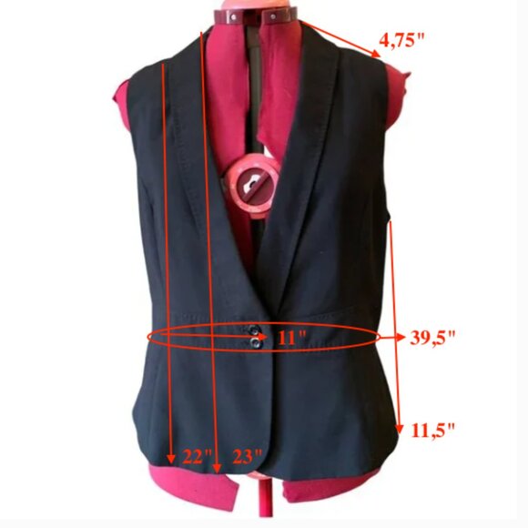 GEORGE - Waistcoat Button Down Single Breasted 2 buttons - large - Picture 11 of 11